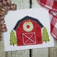 Christmas Barn Machine Applique Design - Triple Stitch 